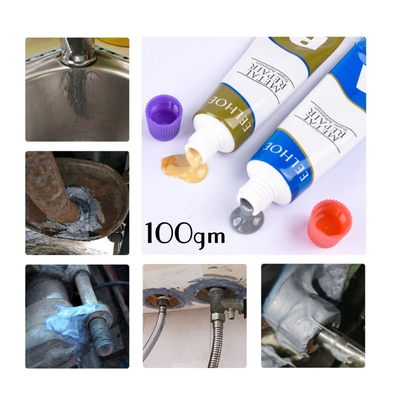 Waterproof Heat Resistance Cold Weld Metal Repair Paste A&B Adhesive Gel-000031