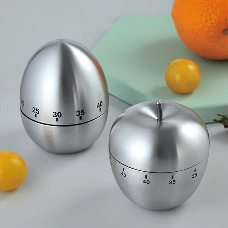 60 Minute Mechanical Countdown Timer – Stainless Steel Work, Study &  Kitchen Timer-000928