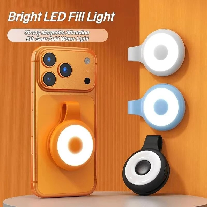Magnetic Selfie Ring Light Smartphone Magnetic Fill Light Portable Mini Pocket Selfie Light-000899