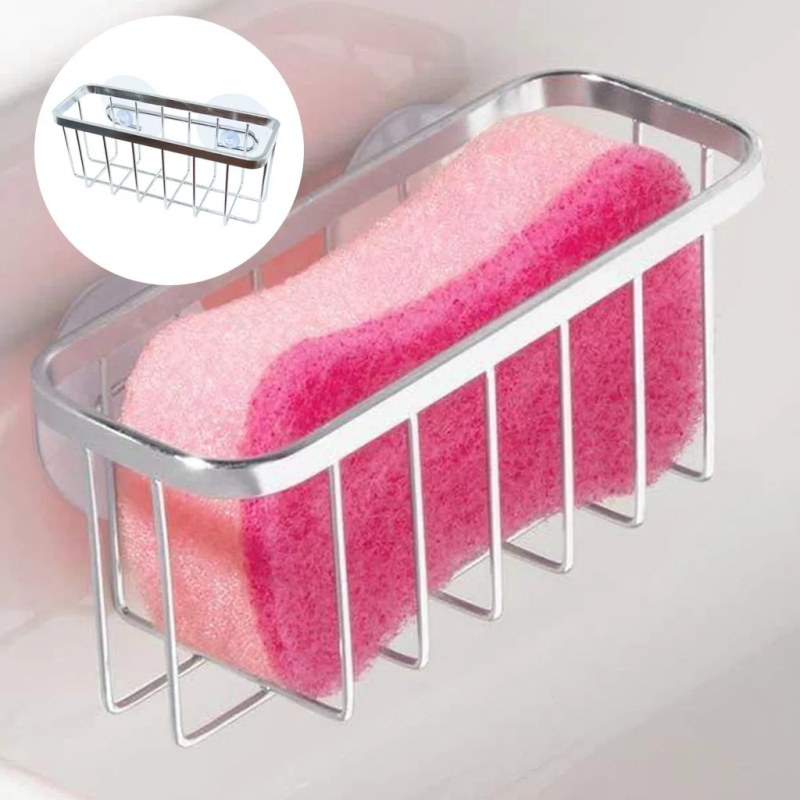 Stainless Steel Sink Sponges Kitchen Storage Organizer -000757