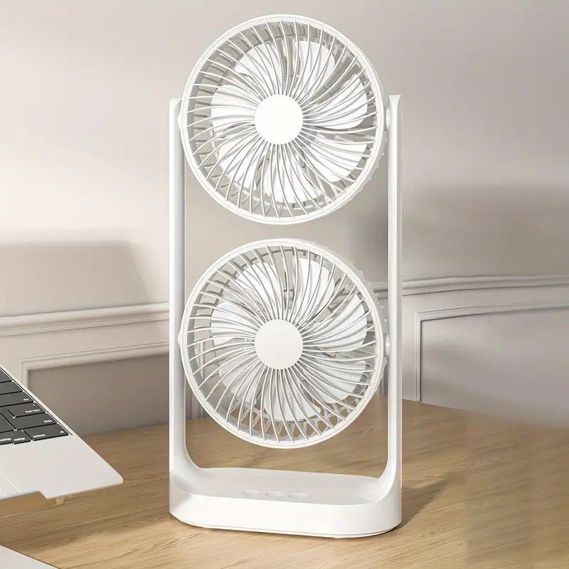 SB-052 Double-Head High Wind Air Circulation Desktop Fan-000312