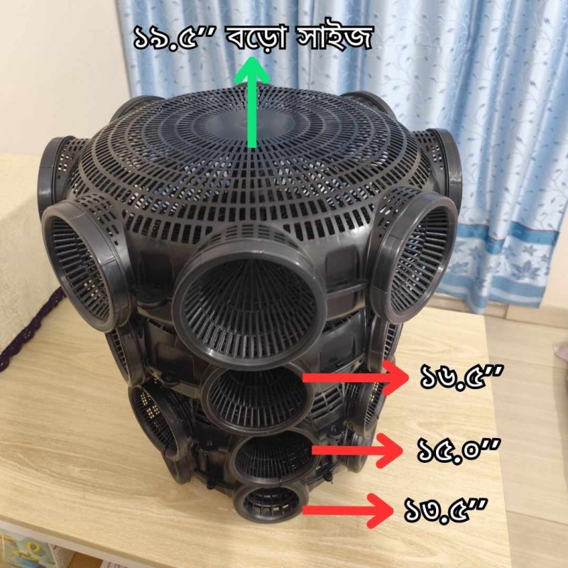 8 Hole Premium Quality 19.5 Outdoor Fishing Trap ( ৮ মুখের ১৯.৫ ইঞ্চি বড়ো সাইজের মাছ ধরার চ্যাঁই)-000149