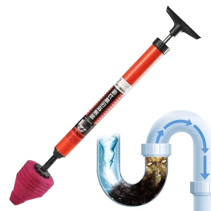 High Pressure Toilet Unblock Plunger – Quick Drain & Sewer Cleaner-000916