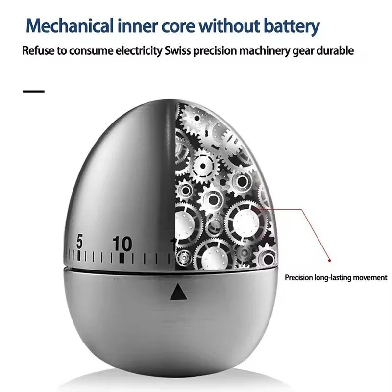 60 Minute Mechanical Countdown Timer – Stainless Steel Work, Study &  Kitchen Timer-000928