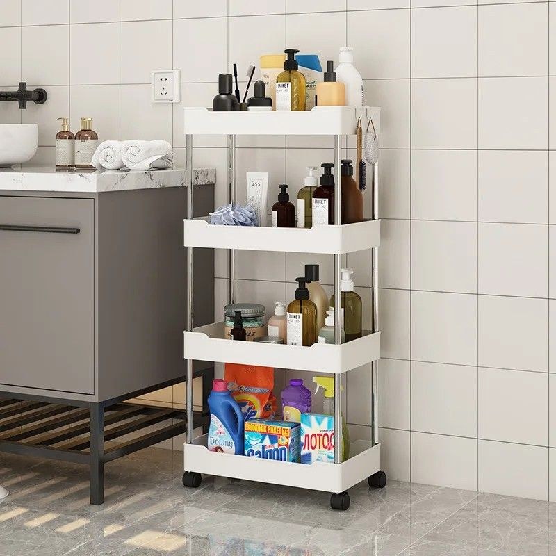  Wide Type High Capacity Multi Purpose Trolly Rack Multifunctional Movable Storage Cart_000200