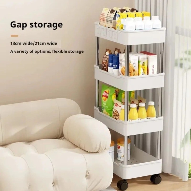  Wide Type High Capacity Multi Purpose Trolly Rack Multifunctional Movable Storage Cart_000200