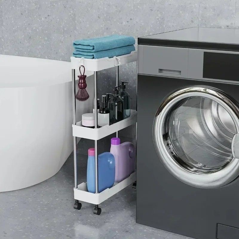 Narrow Type Multi Purpose Gap Storage Trolly Rack Multifunctional Movable Gap Storage Cart-000201