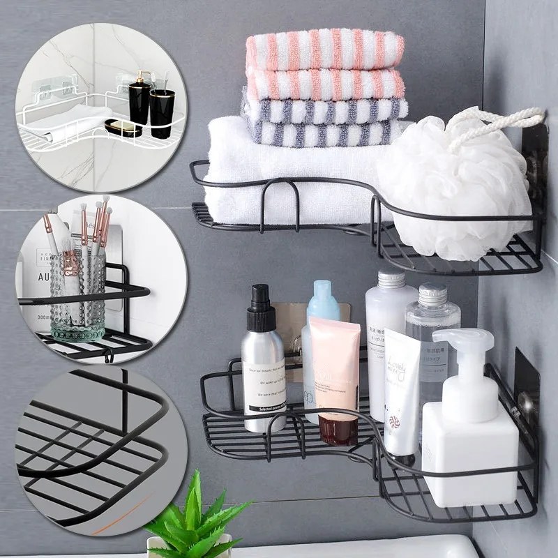 1Pcs Stainless Steel Bathroom Corner Shelf-000217