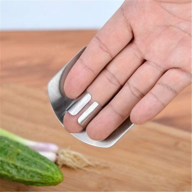 Stainless Steel Finger Guard – Kitchen Cutting Protector Ring (2PCS)-000268