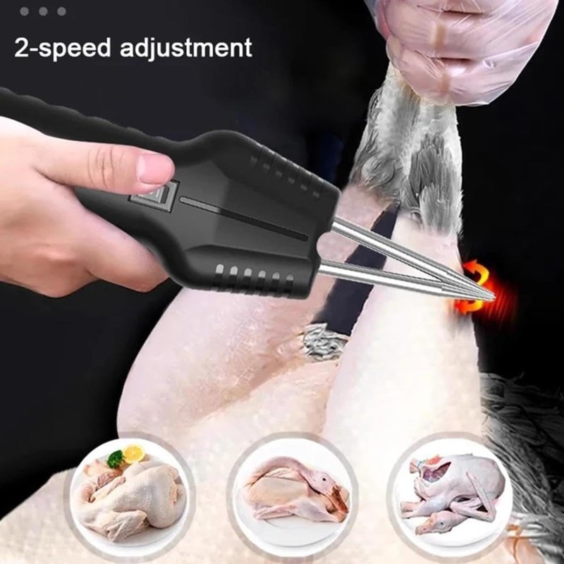  Electric Quick Poultry Pluckier Machine Portable Chicken Feather Remover Hair Remove Tool-000815