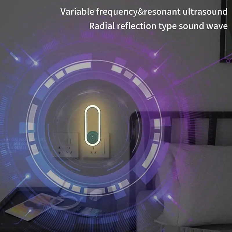 Ultrasonic Mosquito Killer Electronic Mosquito Repellent with Nightlight-000360