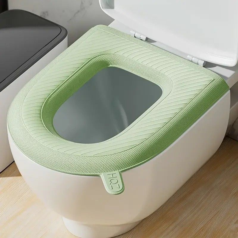 2pcs Waterproof Luxary Toilet Seat Cover – Soft, Washable & Warm Winter Toilet Cushion Combo-000929