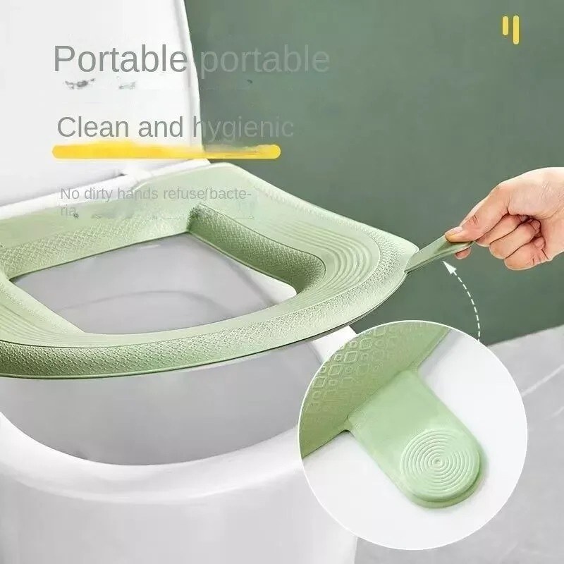 2pcs Waterproof Luxary Toilet Seat Cover – Soft, Washable & Warm Winter Toilet Cushion Combo-000929