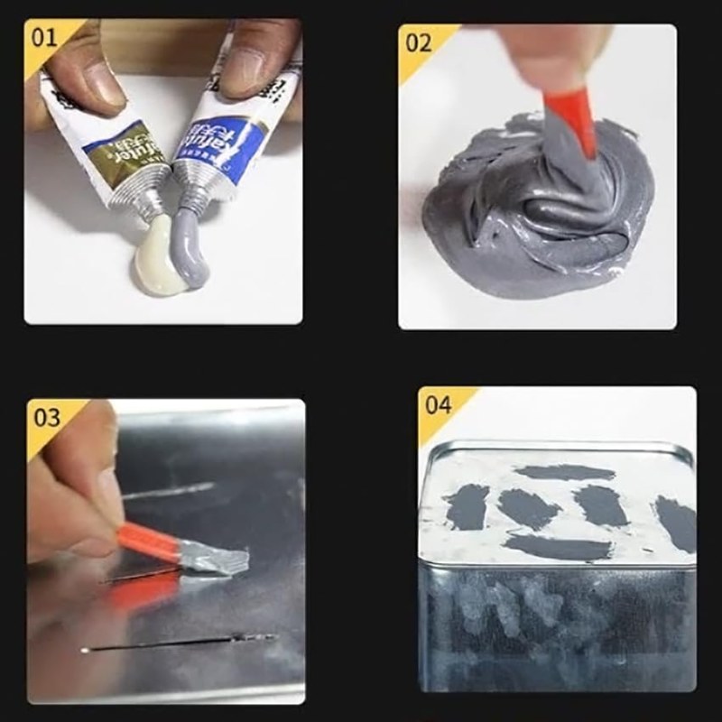 Waterproof Heat Resistance Cold Weld Metal Repair Paste A&B Adhesive Gel-000031