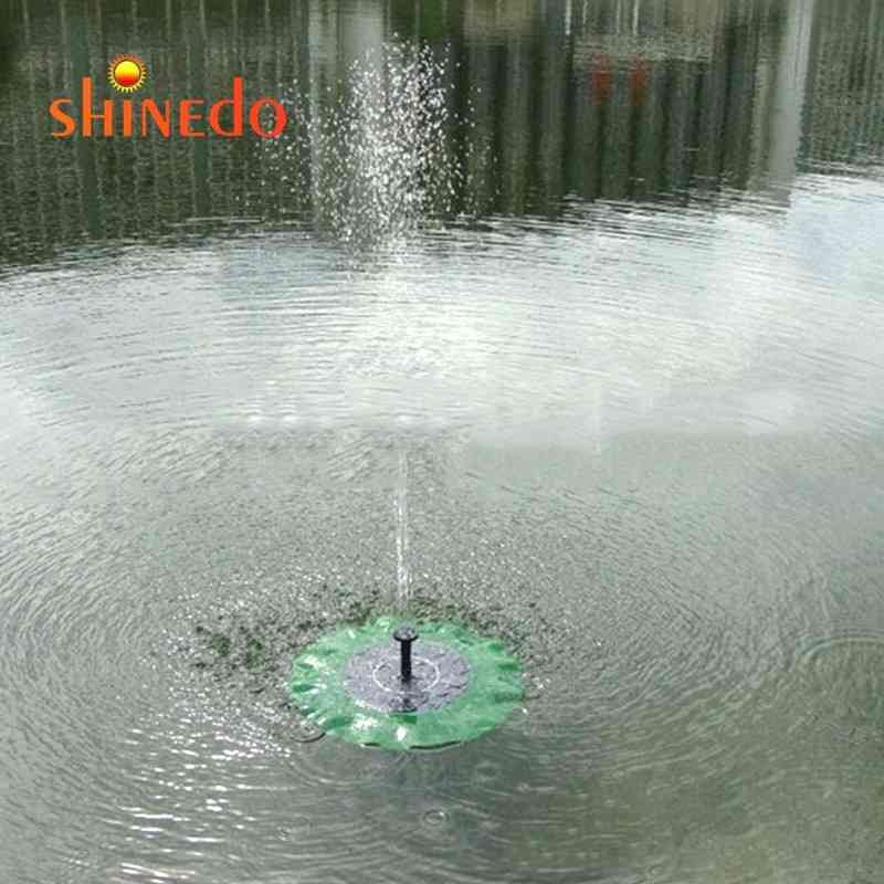 Lotus Leaf Solar Powered Fountain Green Lotus Leaf Fountain Solar Outdoor Decoration for Birdbath, Garden-000896
