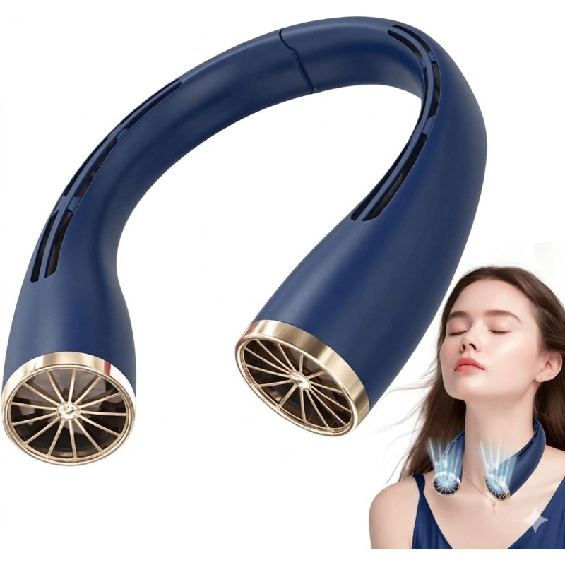 Mini Neck Portable Hanging Rechargeable Air Cooler Summer Sport Fan_000859