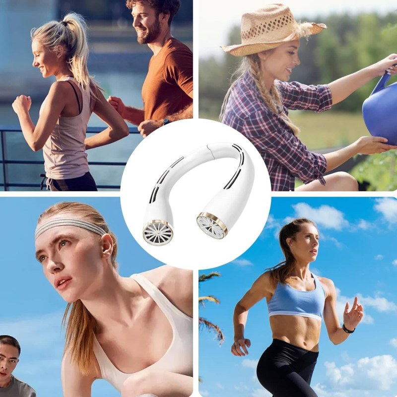 Mini Neck Portable Hanging Rechargeable Air Cooler Summer Sport Fan_000859