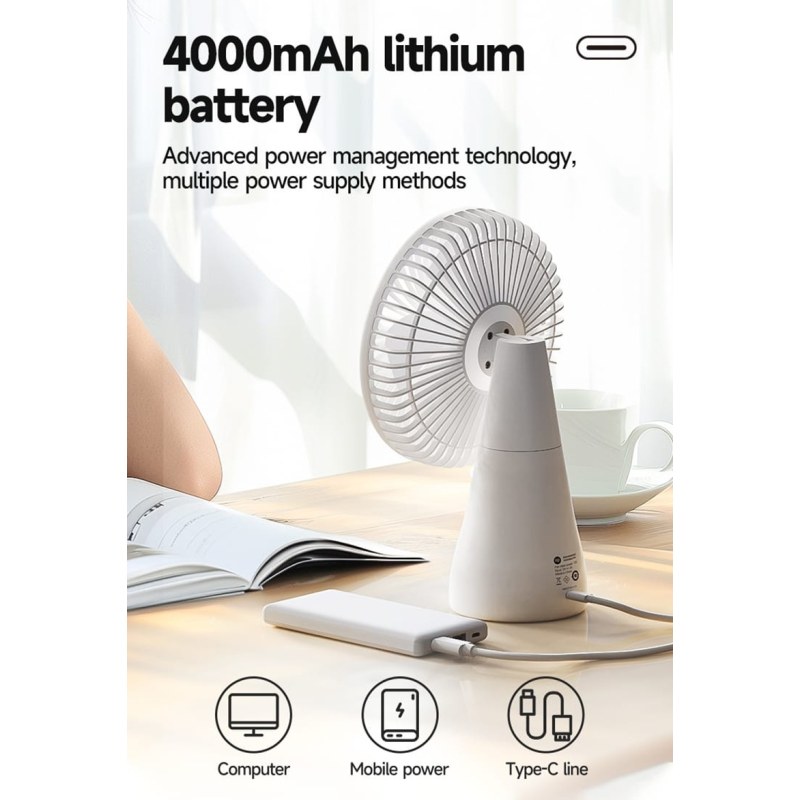 DP-7687 2-in-1 Hanging & Desk Fan. 13W Brushless Motor Auto-Oscillating_000878