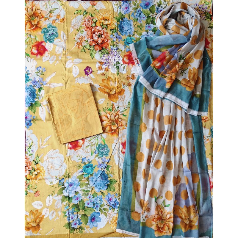 Koko Print 3 piece cotton fabric